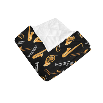 Jazz Pattern Print Design 01 Premium Quilt