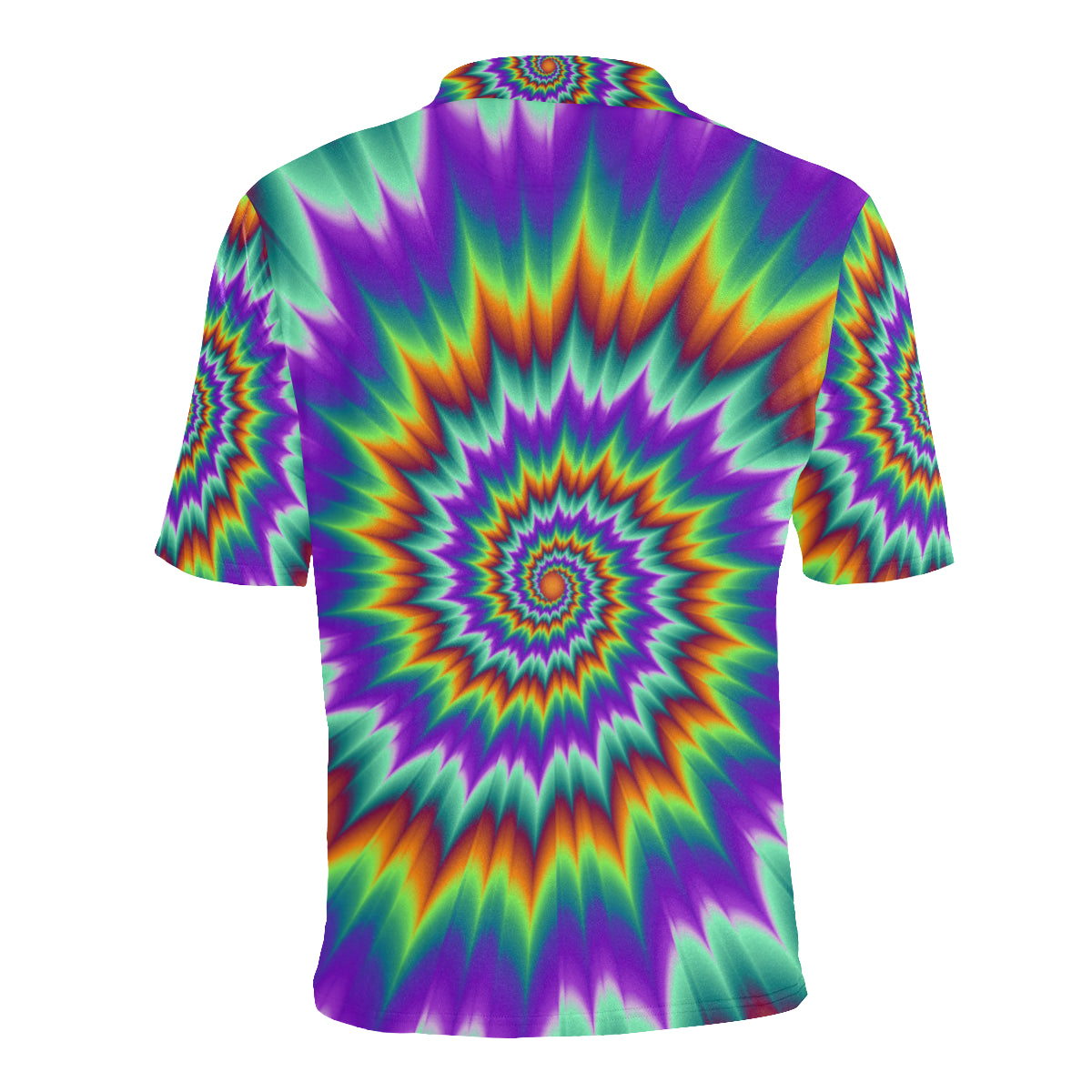 Optical illusion Pulsing fiery spirals Men Polo Shirt
