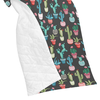 Cactus Pattern Print Design 02 Premium Quilt