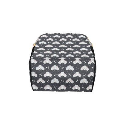 Poodle Pattern Print Design A03 Diaper Bag Backpack