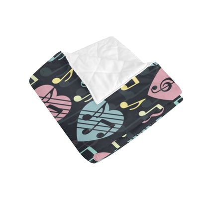 Music note Pattern Print Design A03 Premium Quilt