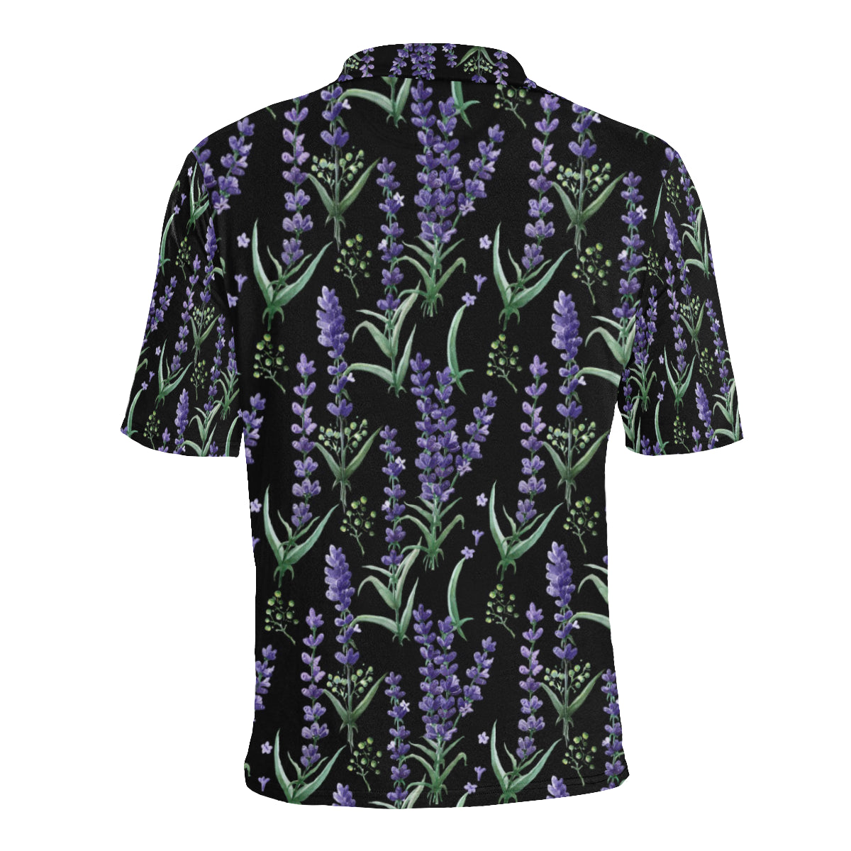 Lavender Pattern Print Design LV01 Men Polo Shirt