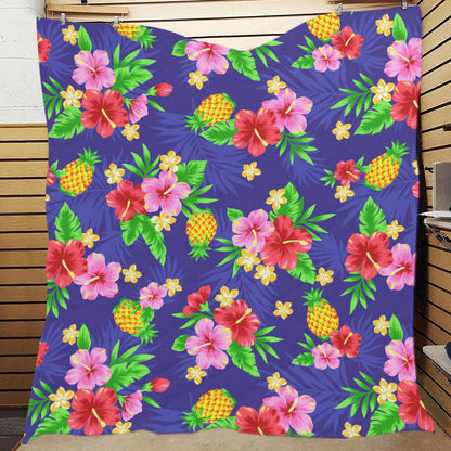Hawaiian Themed Pattern Print Design H05 Premium Quilt