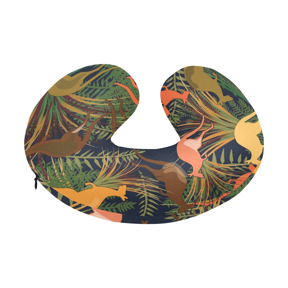Kangaroos Pattern Print Design 07 U-Shaped Travel Neck Pillow