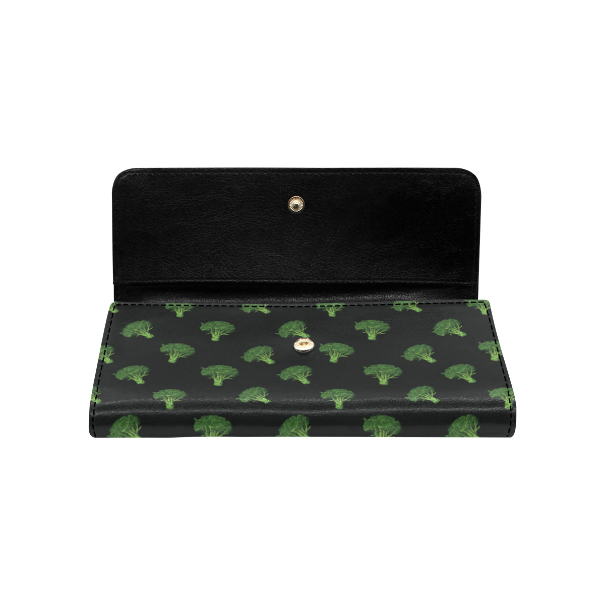 Broccoli Pattern Print Design 04 Women's Trifold Wallet