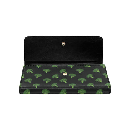 Broccoli Pattern Print Design 04 Women's Trifold Wallet