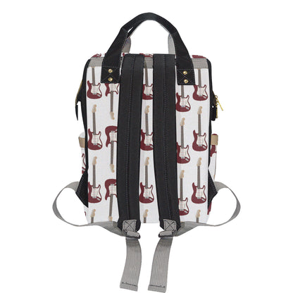 Bass Guitar Pattern Print Design 03 Diaper Bag Backpack