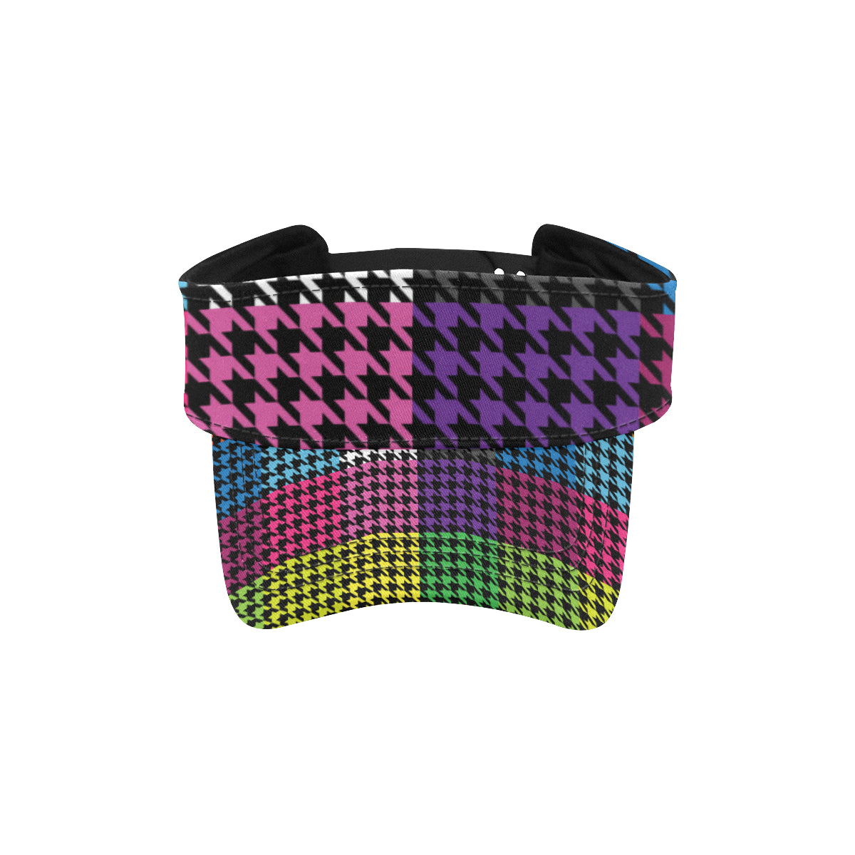 Houndstooth Colorful Pattern Print Design 01 Unisex Sun Visor