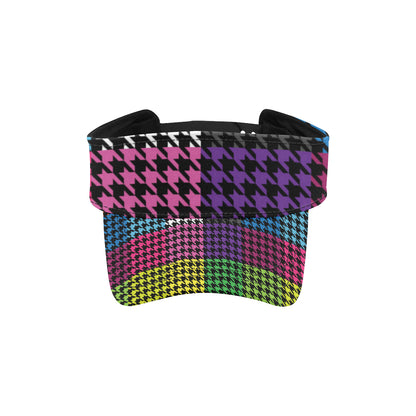 Houndstooth Colorful Pattern Print Design 01 Unisex Sun Visor