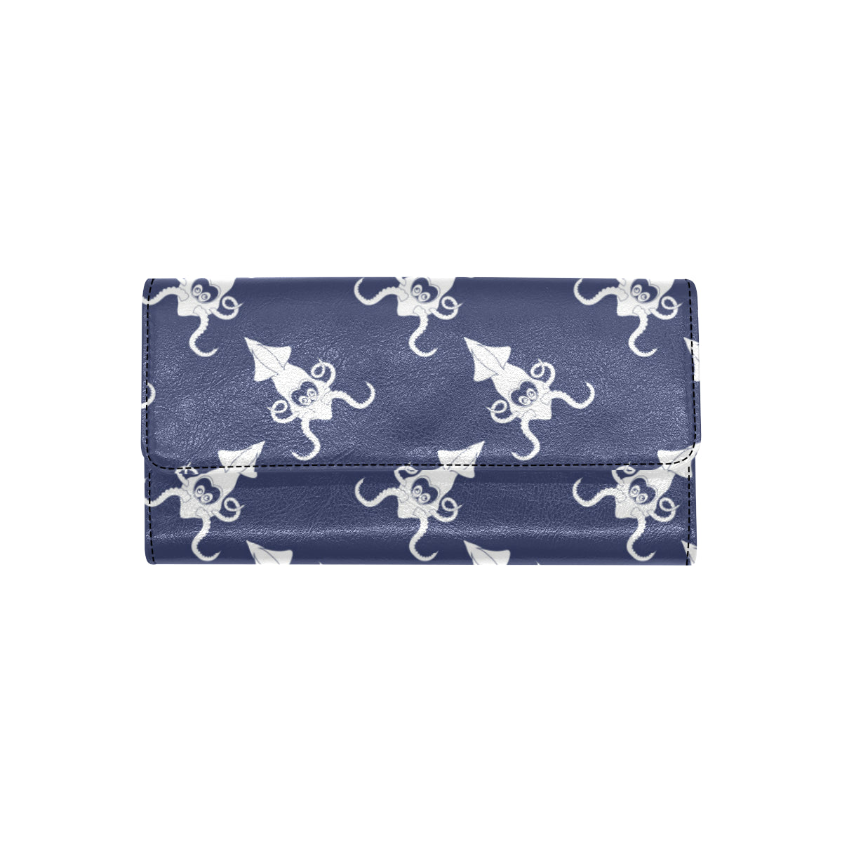 Giant Squid Pattern Print Design 02 Women's Trifold Wallet