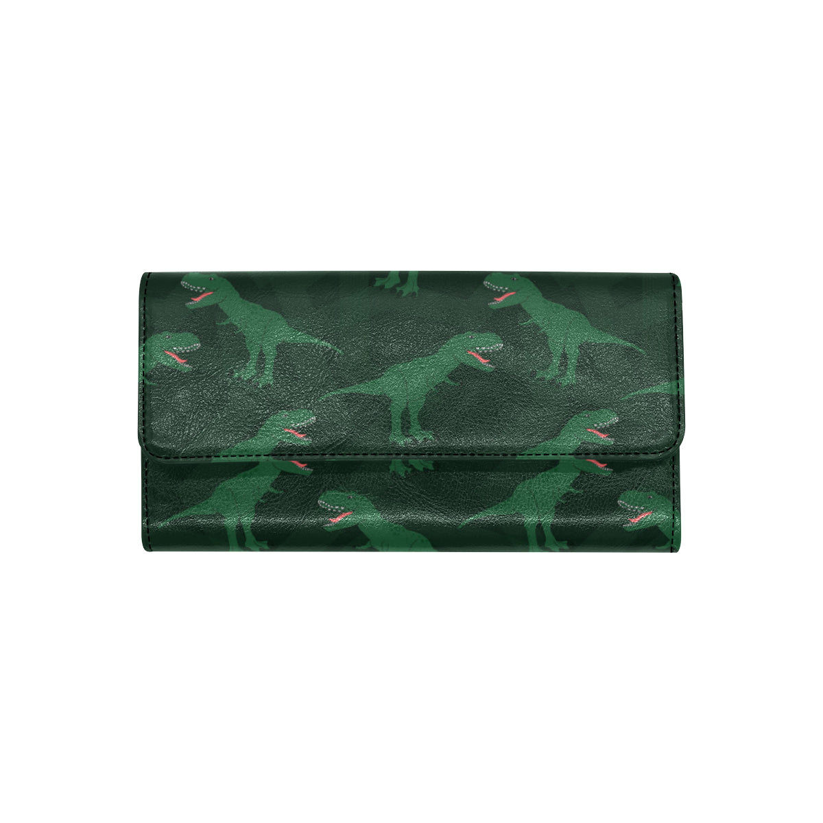 T Rex Pattern Print Design A06 Women's Trifold Wallet