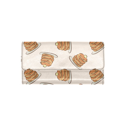 Pancake Pattern Print Design A01 Women's Trifold Wallet