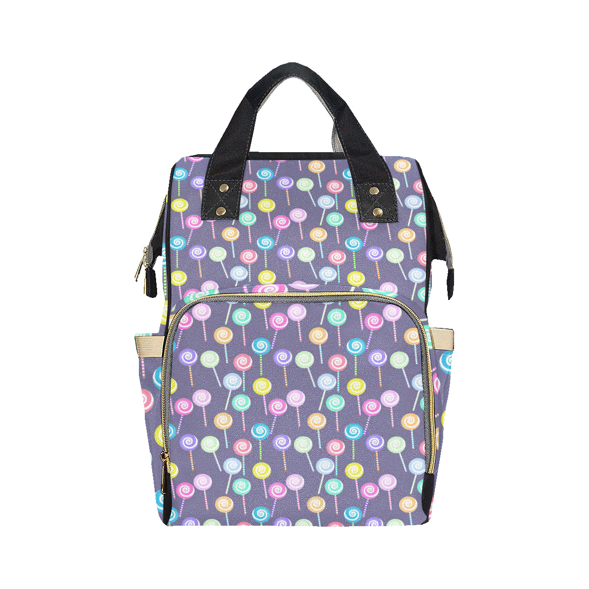 Lollipop Pattern Print Design LL03 Diaper Bag Backpack