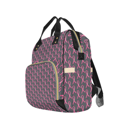 Breast Cancer Awareness Pattern Diaper Bag Backpack