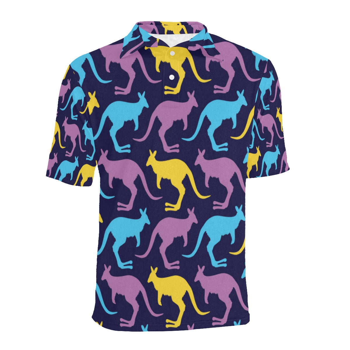 Kangaroos Pattern Print Design 02 Men Polo Shirt