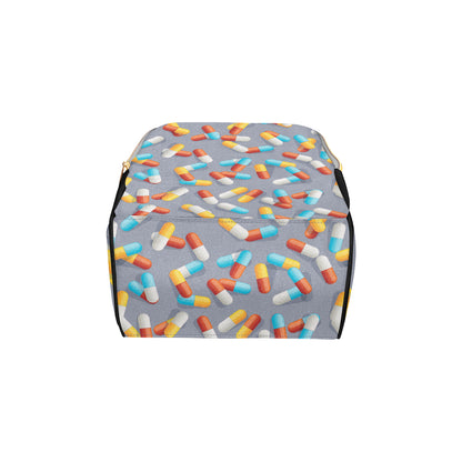 Pill Pattern Print Design A01 Diaper Bag Backpack