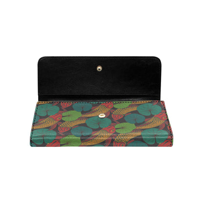 KOI Fish Pattern Print Design 01 Women's Trifold Wallet