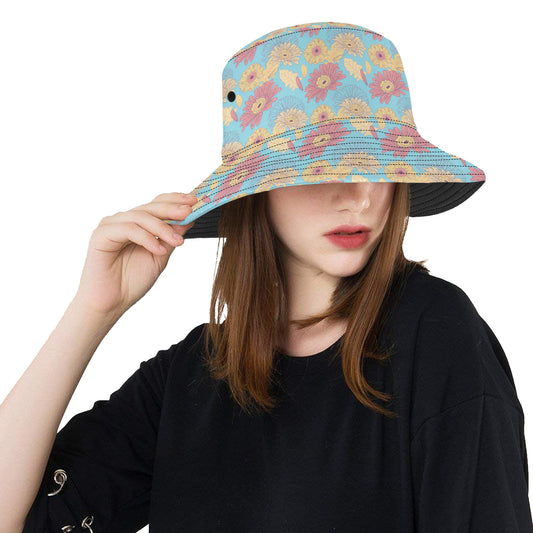 Gerberas Pattern Print Design GB04 Unisex Bucket Hat