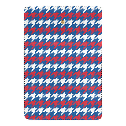 Patriotic Houndstooth Pattern Print Design A02 Women's Trifold Wallet