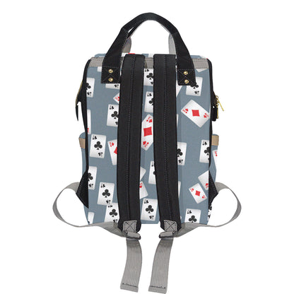 Poker Cards Pattern Print Design A05 Diaper Bag Backpack