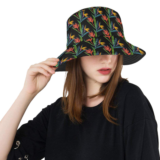 Heliconia Pattern Print Design HL04 Unisex Bucket Hat