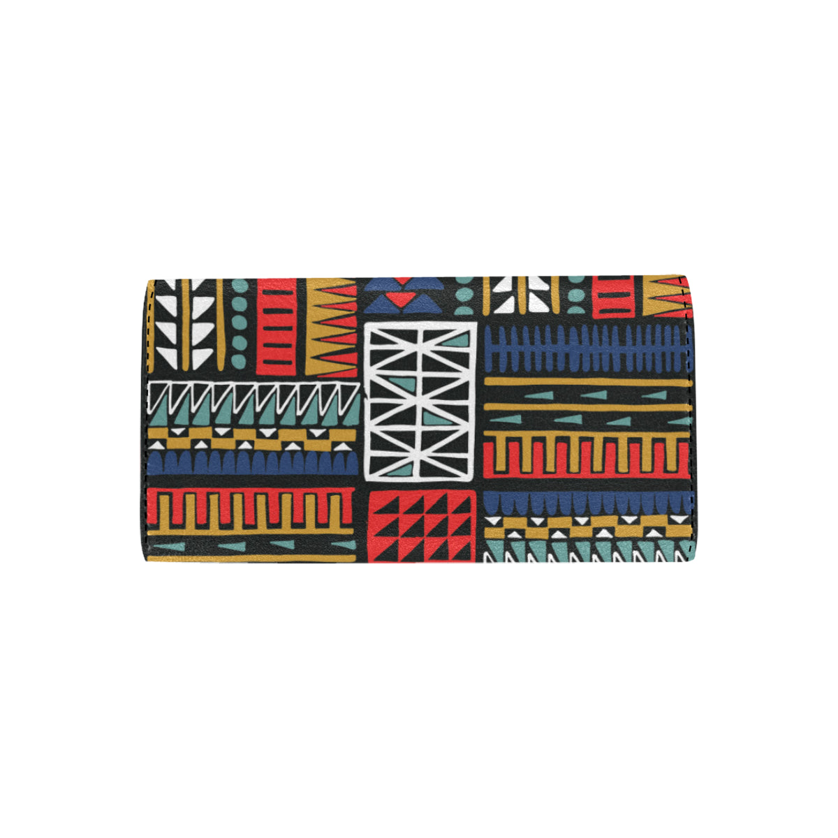 Kente Pattern Print Design 02 Women's Trifold Wallet
