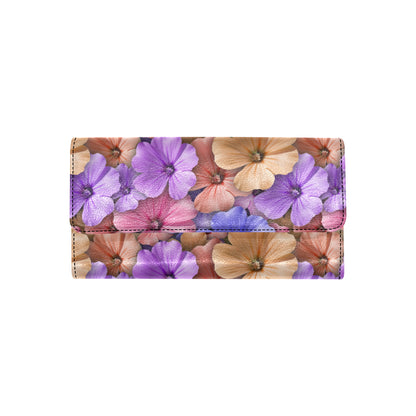 Colorful Geranium Pattern Women's Trifold Wallet
