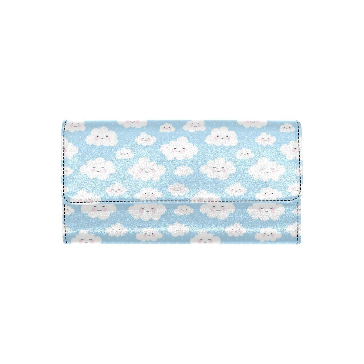 Cloud  Pattern Print Design 02 Women's Trifold Wallet