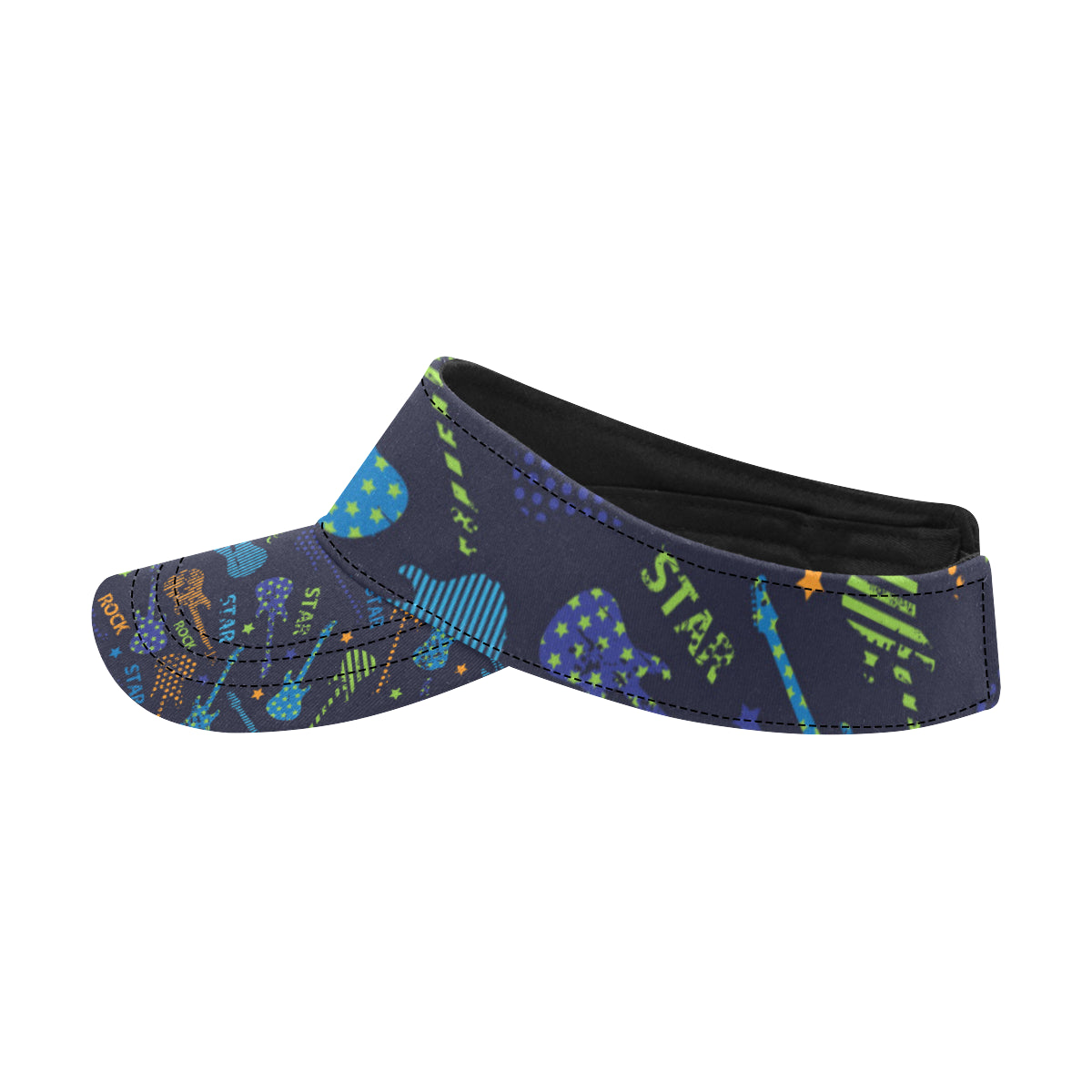 Rock and Roll Pattern Print Design A04 Unisex Sun Visor