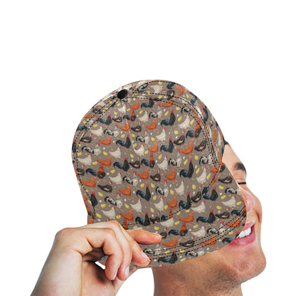 Chicken Evolution Pattern Snapback Cap
