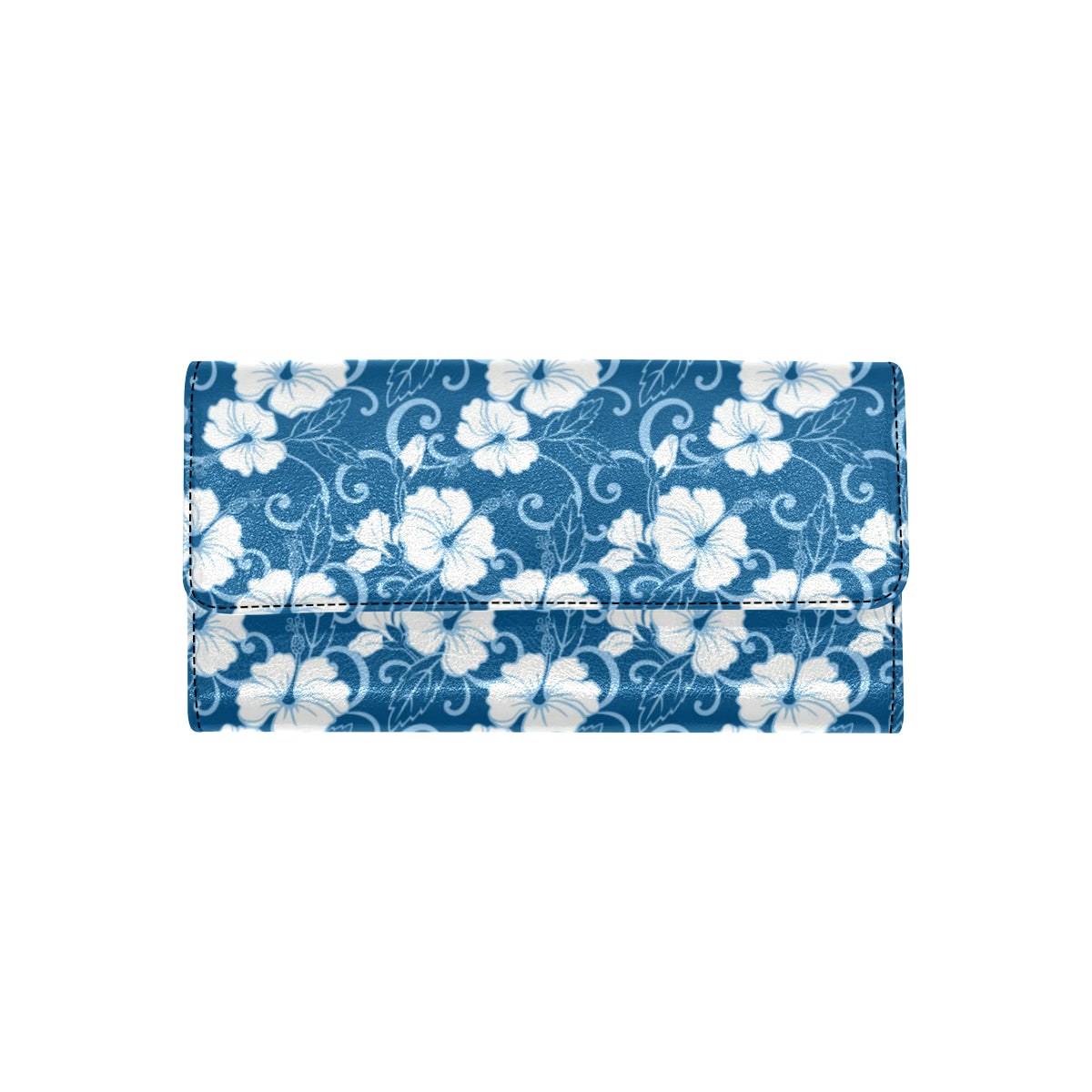 Hibiscus Pattern Print Design HB03 Women's Trifold Wallet
