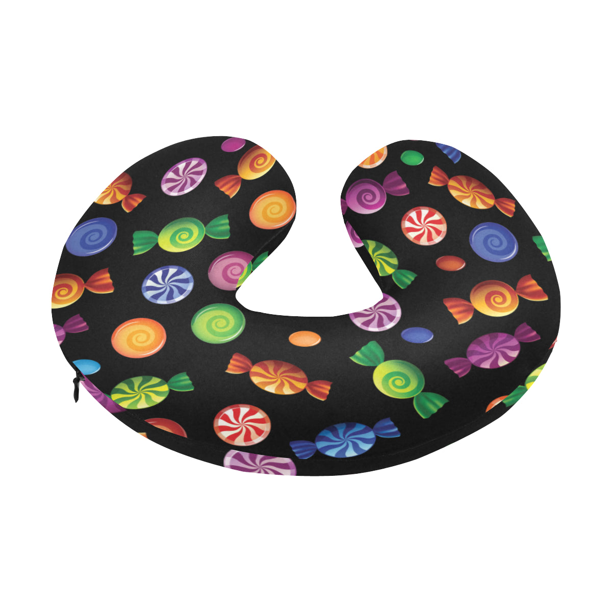 Candy Pattern Print Design 01 U-Shaped Travel Neck Pillow