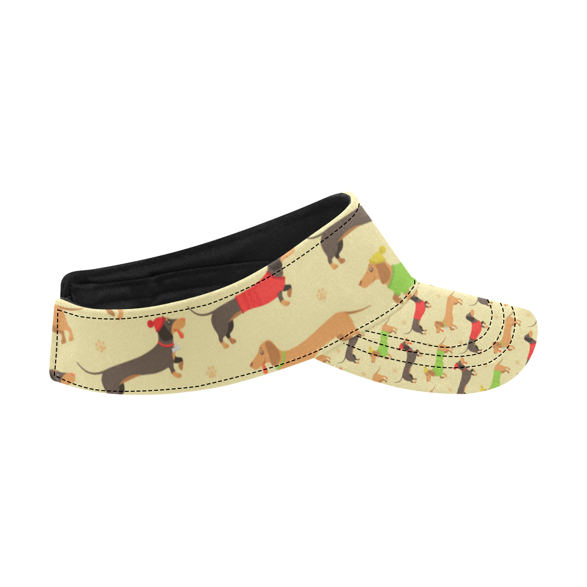 Dachshund Pattern Print Design 06 Unisex Sun Visor