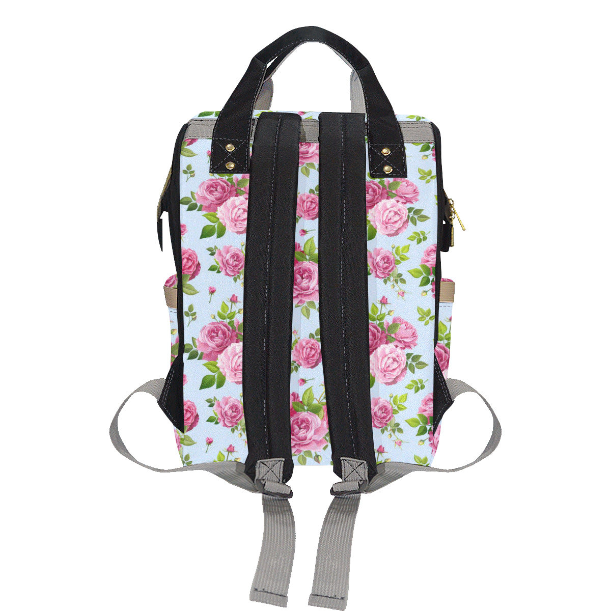 Rose Pink Pattern Print Design RO08 Diaper Bag Backpack