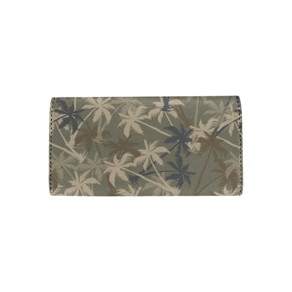 Palm Tree camouflage Women's Trifold Wallet