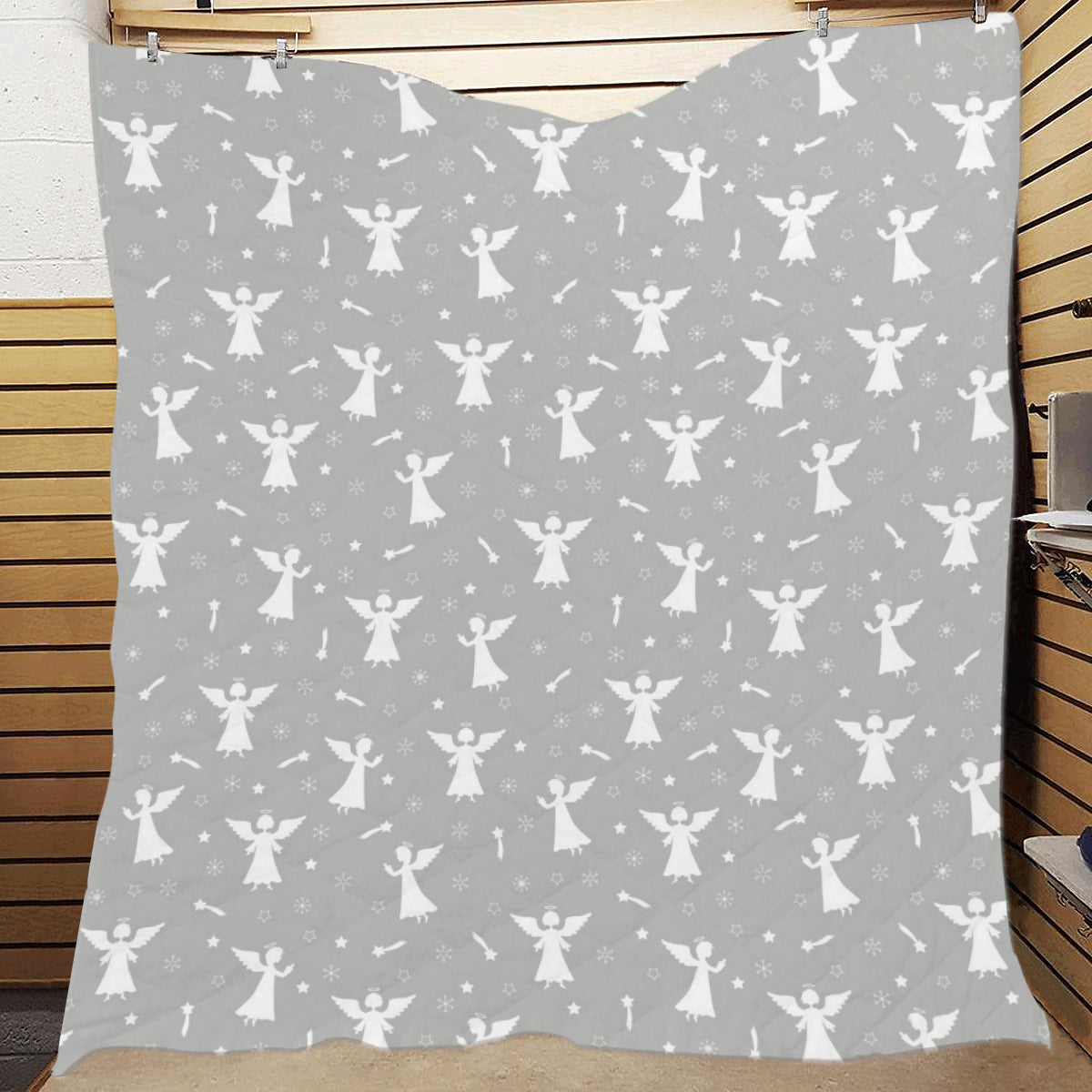 Angel Pattern Print Design 03 Premium Quilt