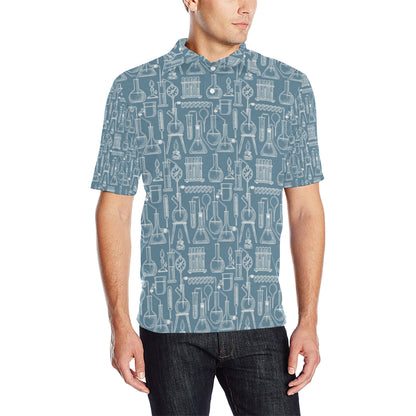 Chemical Pattern Print Design 05 Men Polo Shirt