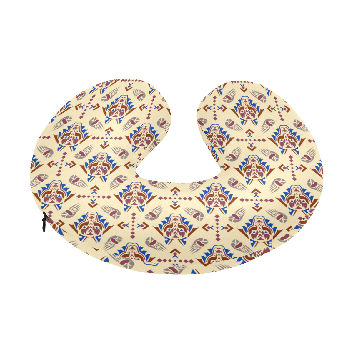 Aztec Wolf Pattern Print Design 03 U-Shaped Travel Neck Pillow
