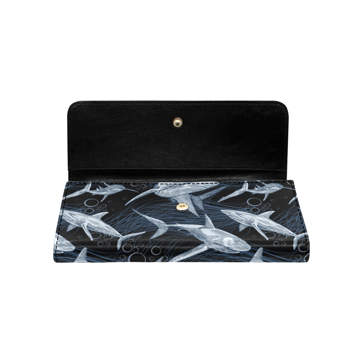 Shark Print Pattern Women's Trifold Wallet