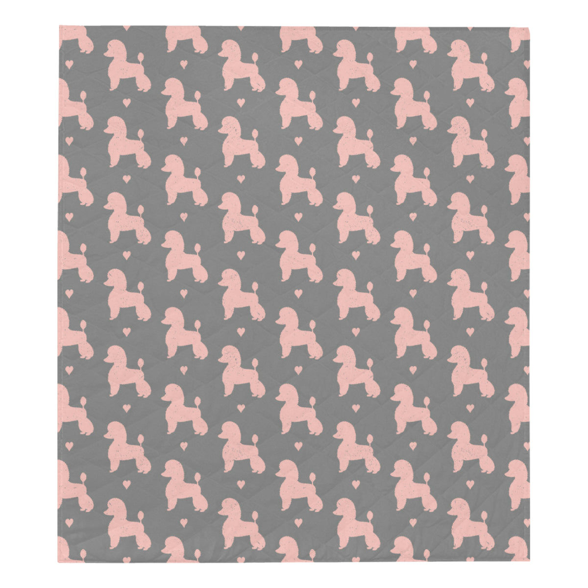Poodle Pattern Print Design A02 Premium Quilt