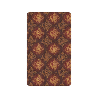 Chinese Dragons Gold Design Rubber Doormat