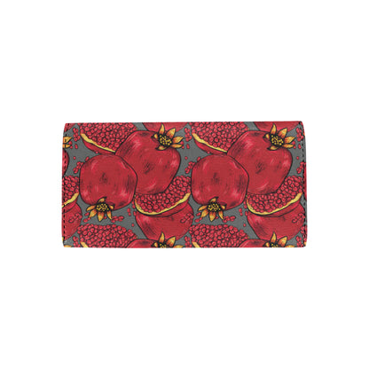 Pomegranate Pattern Print Design PG05 Women's Trifold Wallet