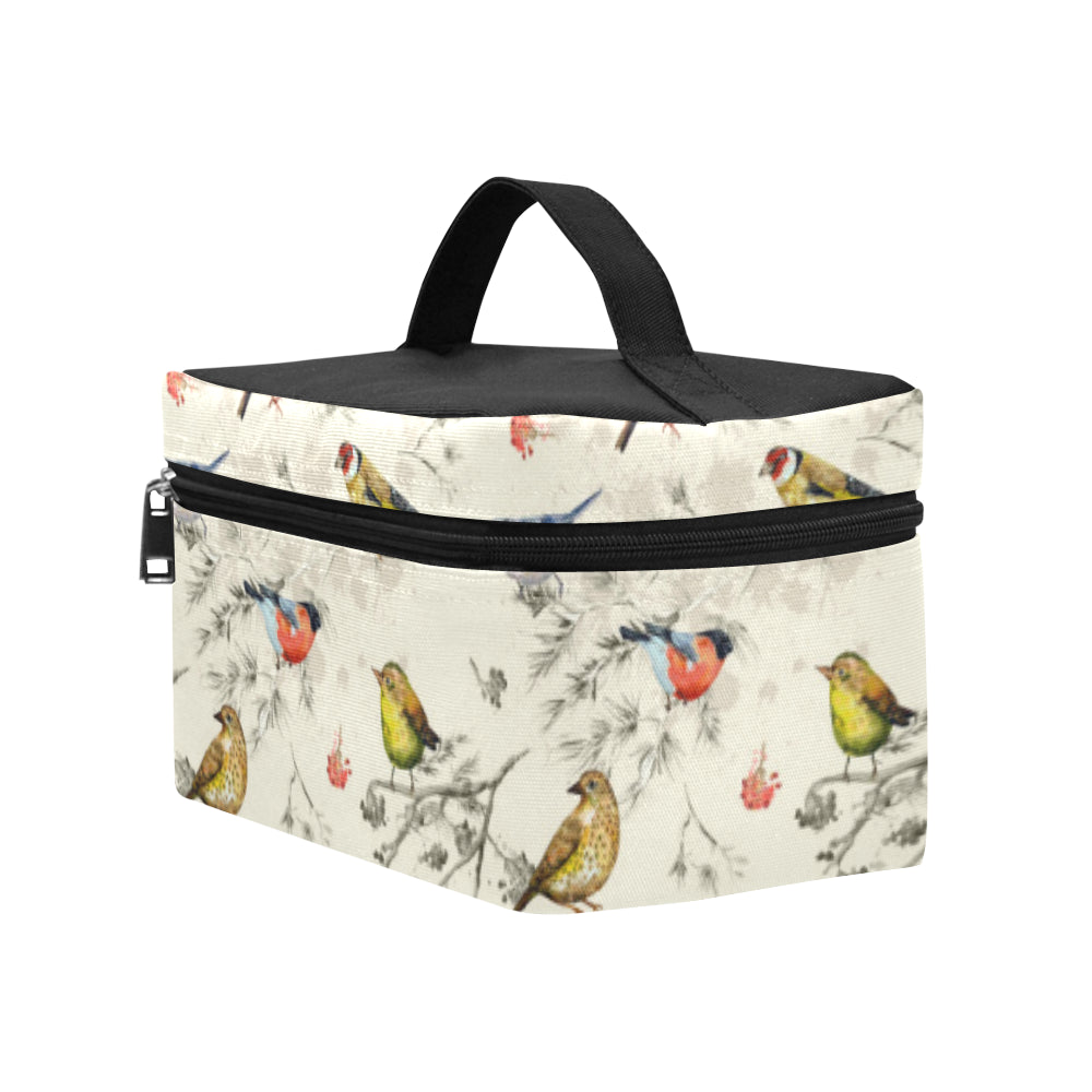 Bird Watercolor Design Pattern Makeup Bag