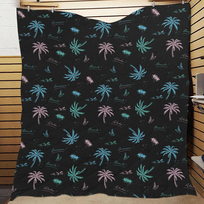 Aloha Hawaii Pattern Print Design 03 Premium Quilt