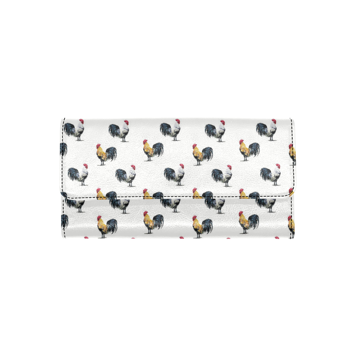 Chicken Pattern Print Design 02 Women's Trifold Wallet