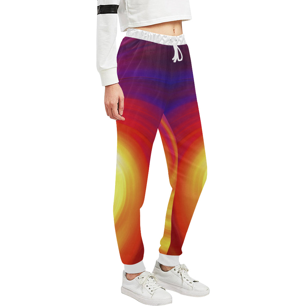Vortex Twist Swirl Flame Themed Unisex Sweatpants