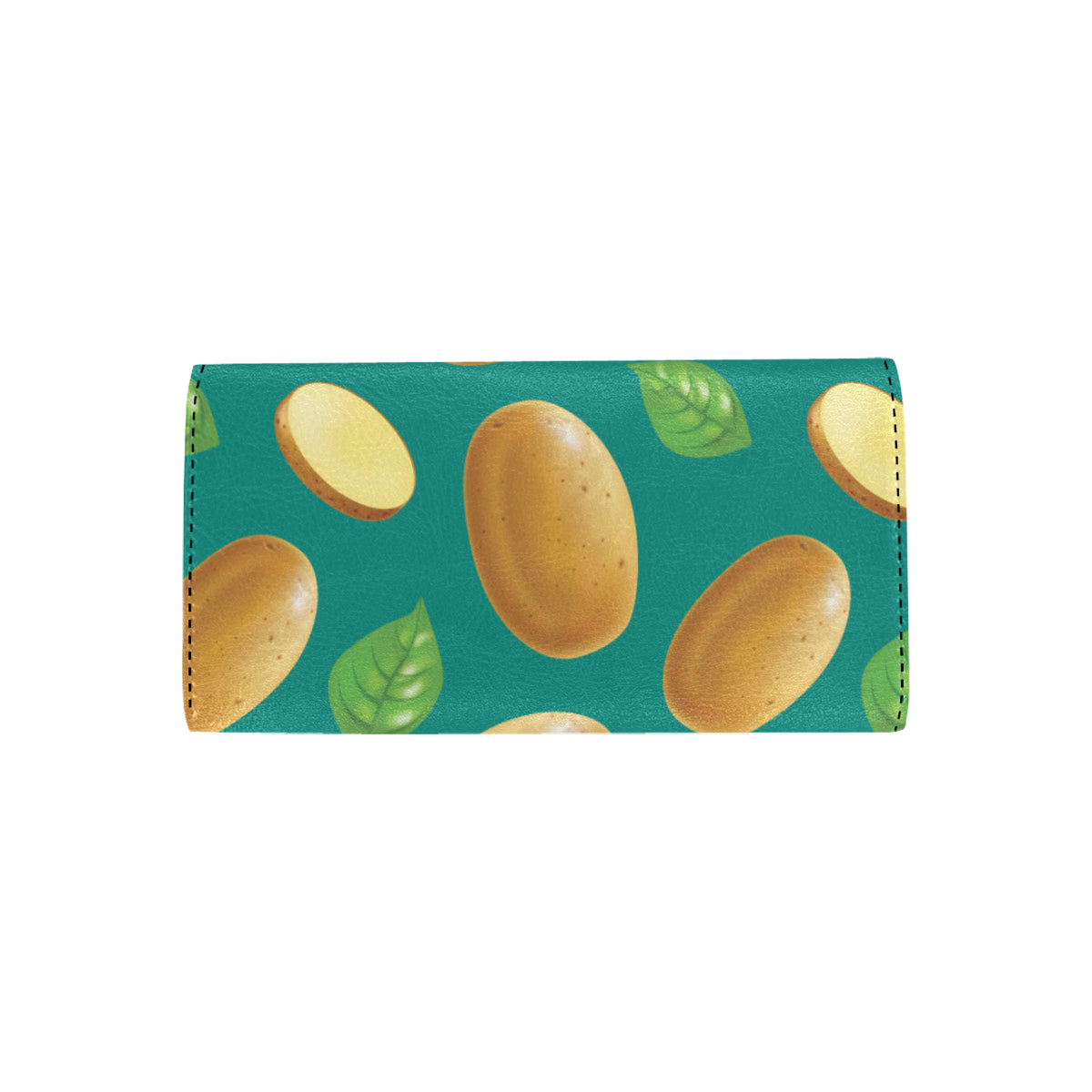 Potato Pattern Print Design A04 Women's Trifold Wallet