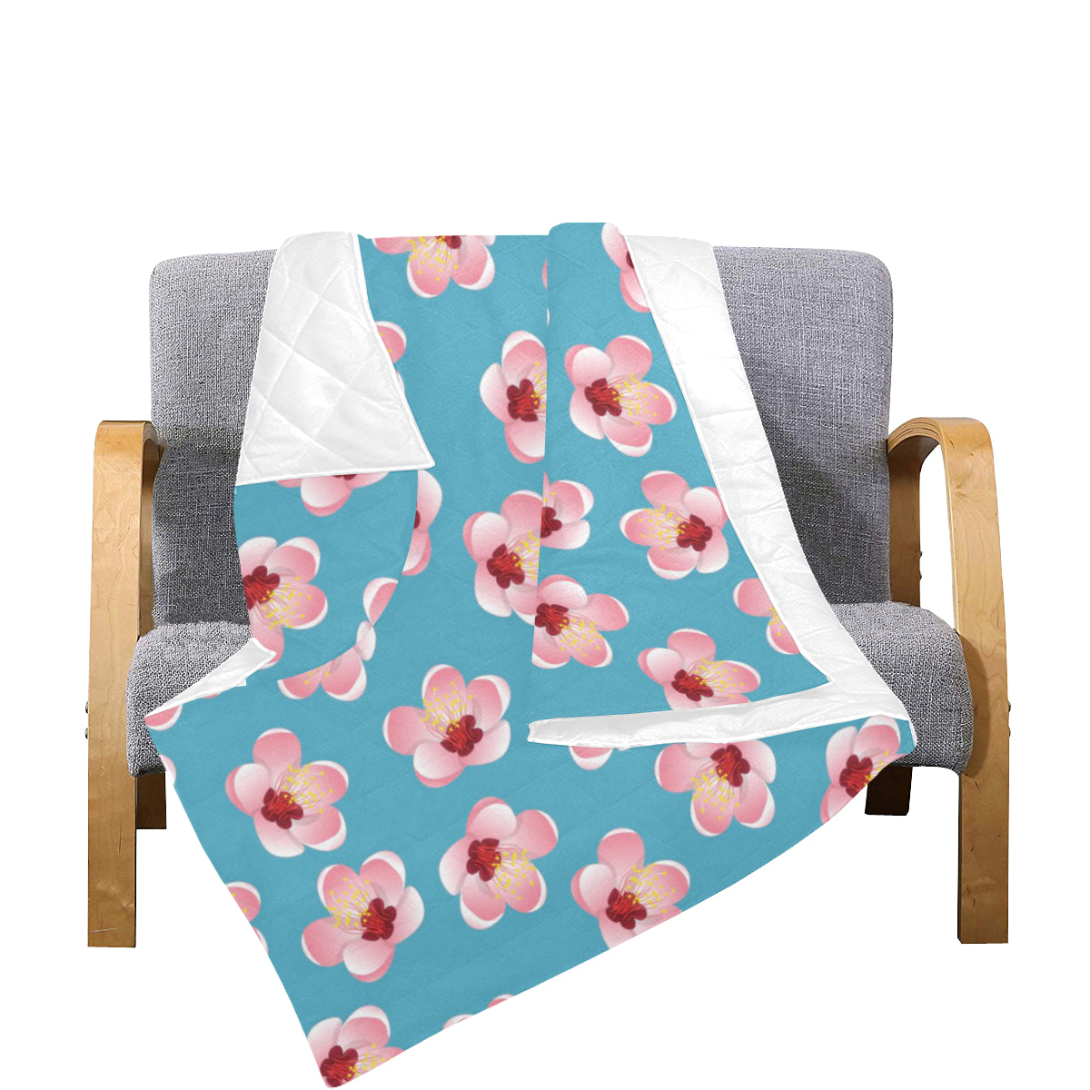 Cherry Blossom Pattern Print Design CB09 Premium Quilt