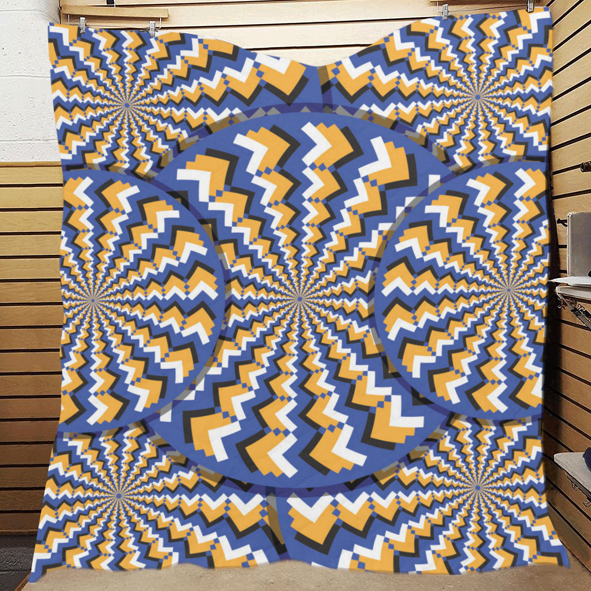 Optical illusion Pattern Print Design A01 Premium Quilt