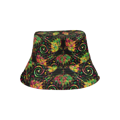 lotus Boho Pattern Print Design LO09 Unisex Bucket Hat